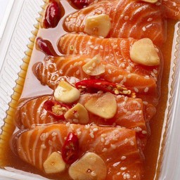 Set ม่อนดูโอ้ M แซลมอนดองน้ำปลาM+แซลมอนดองซีอิ้วM+สาหร่าย