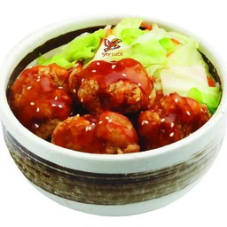 ข้าวหน้าไก่กรอบซอสนัมบัง (ร้านสกายลักค์)