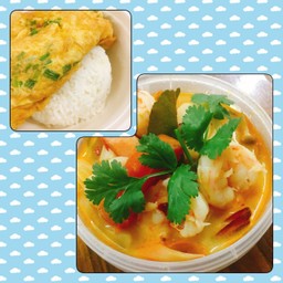 ข้าวไข่เจียวหมูสับ+ต้มยำกุ้ง