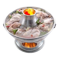 หม้อไฟปลาเก๋า ( หัว + เนื้อ )