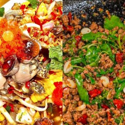 กระเพราโคขุนพริกแห้ง