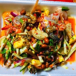 ยำโพดม่วง กุ้งหมึกไก่ยอ