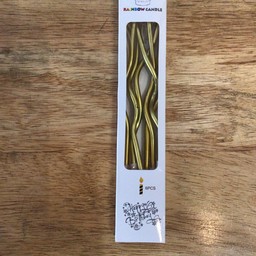 เทียนวันเกิด ไฮโซ สีบรอนซ์ทอง สไปรัล