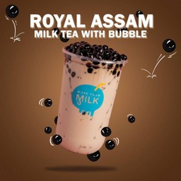 Royal assam milk tea with bubble