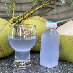 (ท้าลอง)มะพร้าวน้ำหอม(บ้านแพ้ว) อันชัญ ขนาด 250 ML , Coconut Water & butterfly pea  250 ML