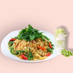 ข้าวกะเพราคลุก, กีวี่โยเกิร์ตสมูทตี้
