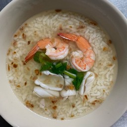 ข้าวต้มกุ้ง+ปลาหมึก