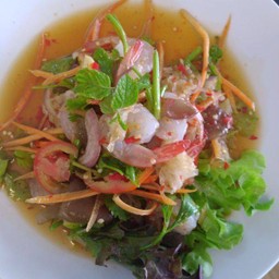 ยำวุ้นเส้นกุ้งสด