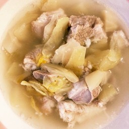 ต้มซี่โครงแก้วหมูใส่ผักกาดดอง