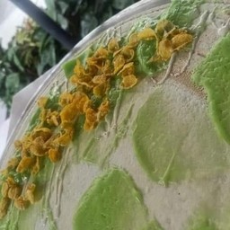 สังขยาใบเตย+คอนเฟลก ราดนมข้นหวาน