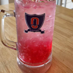 แดงมะนาวโซดาใหญ่ Red syrup lime soda (L)