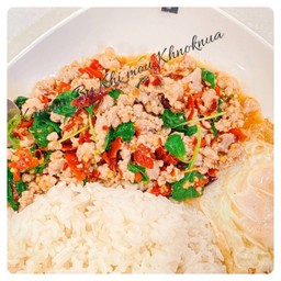 กะเพรา ไก่สับ