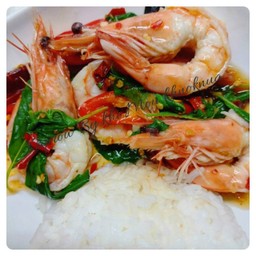 กะเพรา กุ้ง