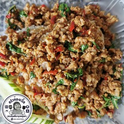 ข้าวกะเพราหมูสับ ต้องเบิ้ล
