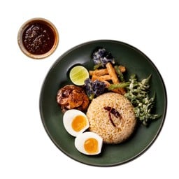 ข้าวคลุกน้ำพริกมันกุ้งมะนาว