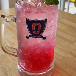 แดงโซดาใหญ่ Red syrup soda (L)