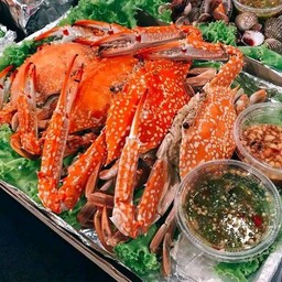 ปูม้านึ่ง 1 กิโล+กุ้งเผา 1 กิโล+เมี่ยงปลาทับทิม 1(เลือกของแถม)