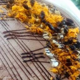 นูเทลล่า+ฝอยทอง+น้ำผึ้ง ราดช็อค