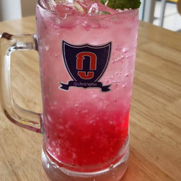 แดงโซดาเล็ก Red syrup soda(S)