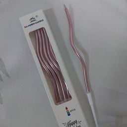 เทียนเกลียว สีชมพู