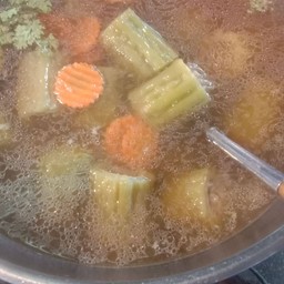 มะระยัดใส่้หมูสับ วุ่นเส้น