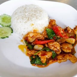 ผัดพริกเผาราดข้าว