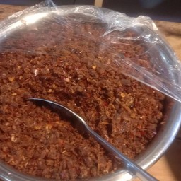 ข้าวสวย น้ำพริกปลาดุกย่างแมงดา ปลาทู