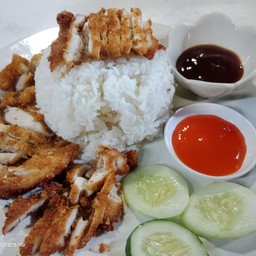 ข้าวไก่กรอบซอสเกาหลี