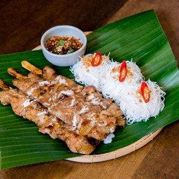 หมูปิ้งกะทิสด  Moo Ping Kati Sod