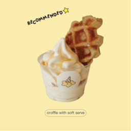 croffle with soft serve