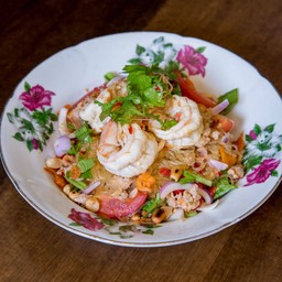 ยำวุ้นเส้นโบราณกุ้งสด Yum Woon Sen Goong Sod