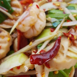 ตำหมูยอกุ้งสุกปูลาร้า