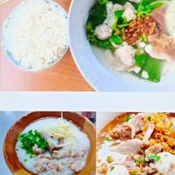 โจ็กต้มเลือดหมูบะหมี่ต้มยำโบราณ แม่สาว ตลาดวัดพระเงิน