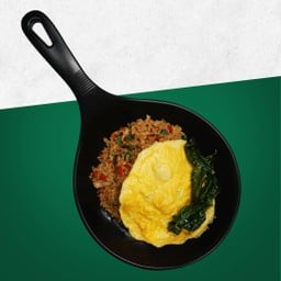 ข้าวผัดกะเพราไข่ข้น