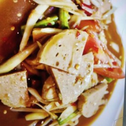 ตำปูปลาร้าหมูยอ