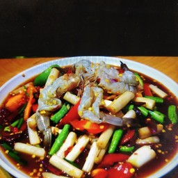 ตำไหลบัวกุ้งสด