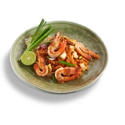 [หอยทอดกระทะร้อนครัวนายนะ] ผัดไทยเส้นจันท์กุ้งสด