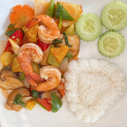 53ผัดเปรี้ยวหวานราดข้าว