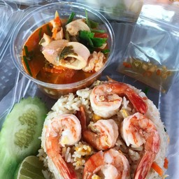 ข้าวผัดกุ้ง+ต้มยำทะเล