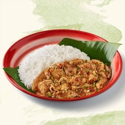 ข้าวไก่คั่วพริกเกลือ