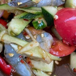 ตำแตงกุ้งสด