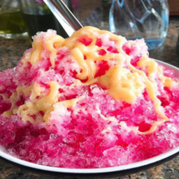 น้ำแข็งไสน้ำแดงนม