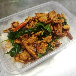 ข้าวราดหมูผัดพริกเผา