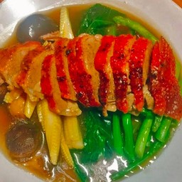 เป็ดอบยอดผัก