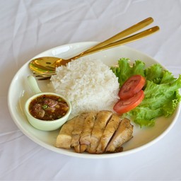 Grilled Chicken Rice Set with Jaew Dip