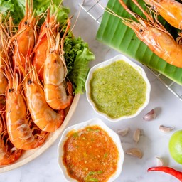 กุ้งเผา 1 กล่อง กล่องละ 5-7ตัว