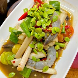 ตำไหลบัวกุ้งสดปลาร้า