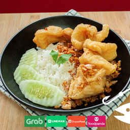 ทอดกระเทียม ปลา