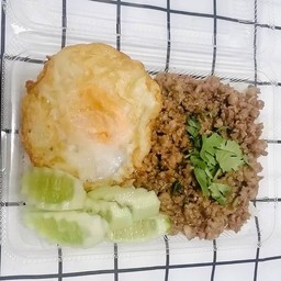 หมูสับผัดน้ำมันหอย