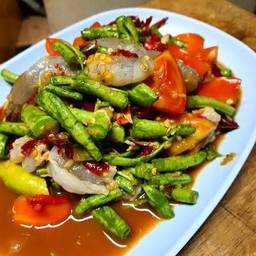 ตำถั่วกุ้งสด